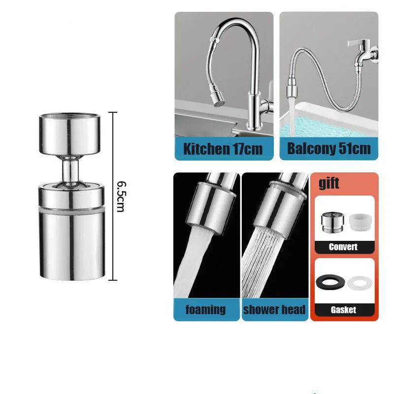 Bico Torneira 360 Spray Rotativo