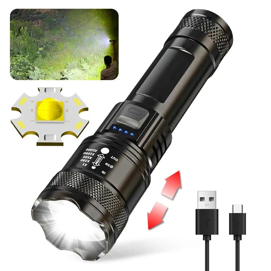 Powerful Flashlight with USB Charging